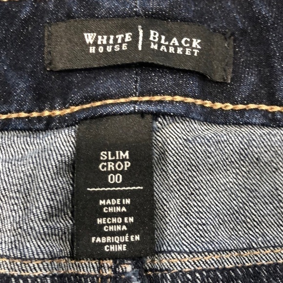 WHITE House Black Market Slim Crop Jeans - Picture 5 of 9